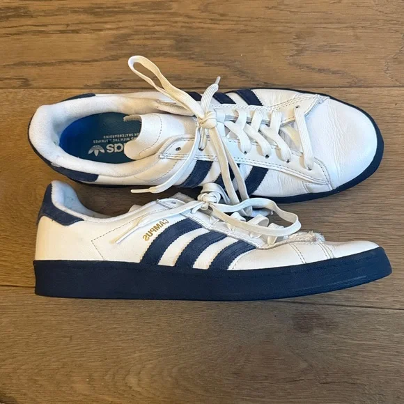 Adidas Campus White and Navy Blue Women’s Sneakers Size 11 *Unworn* - Picture 2 of 4